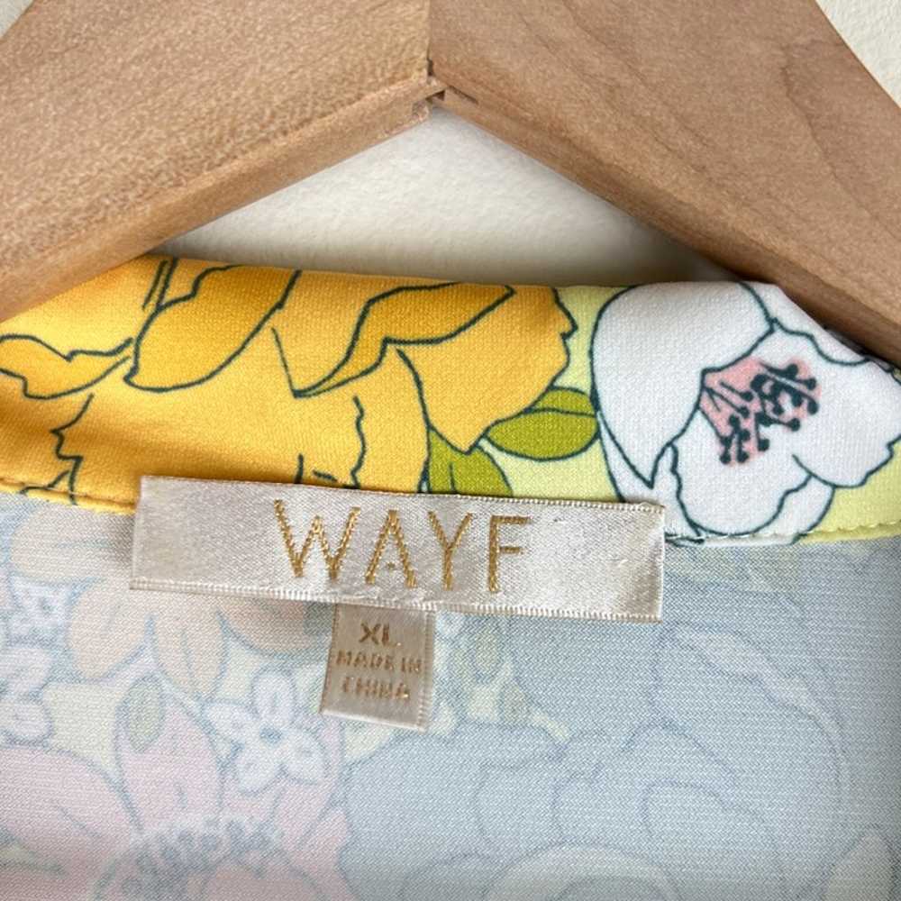 WAYF Naomi Pastel Floral Printed Short Sleeve But… - image 3