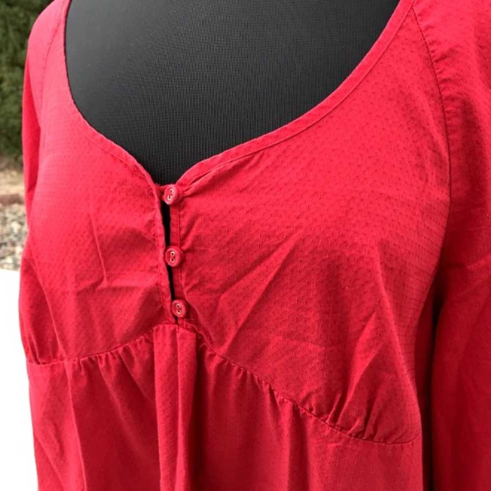 Vintage Red Old Navy tunic top plus size XXXL - image 2