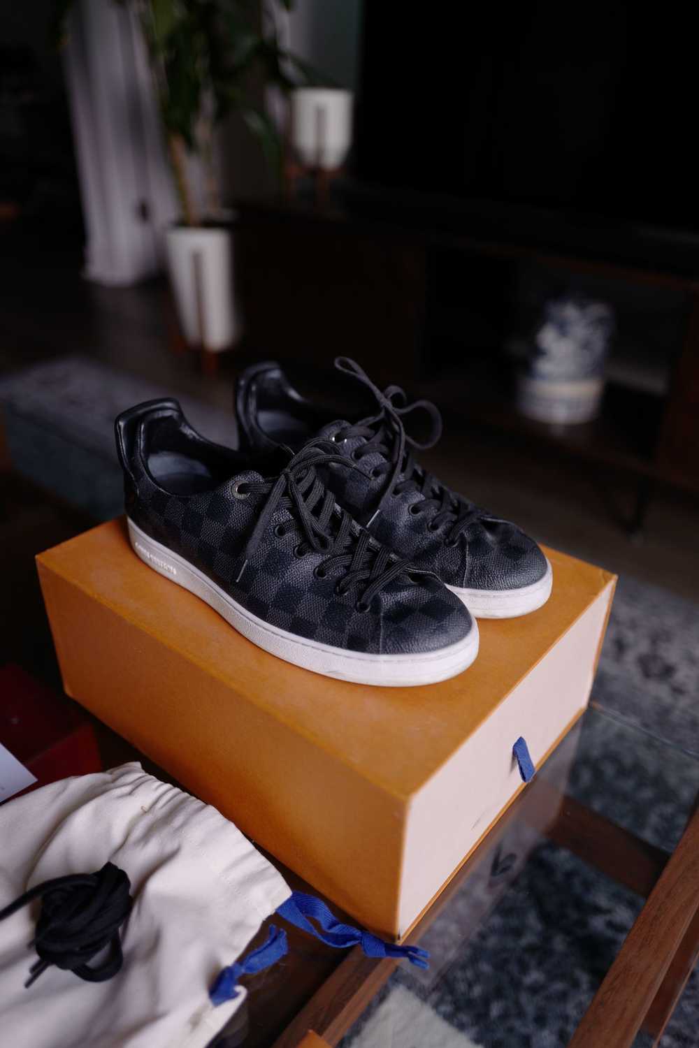 Louis Vuitton Damier "Frontrow" Leather Low Tops - image 1