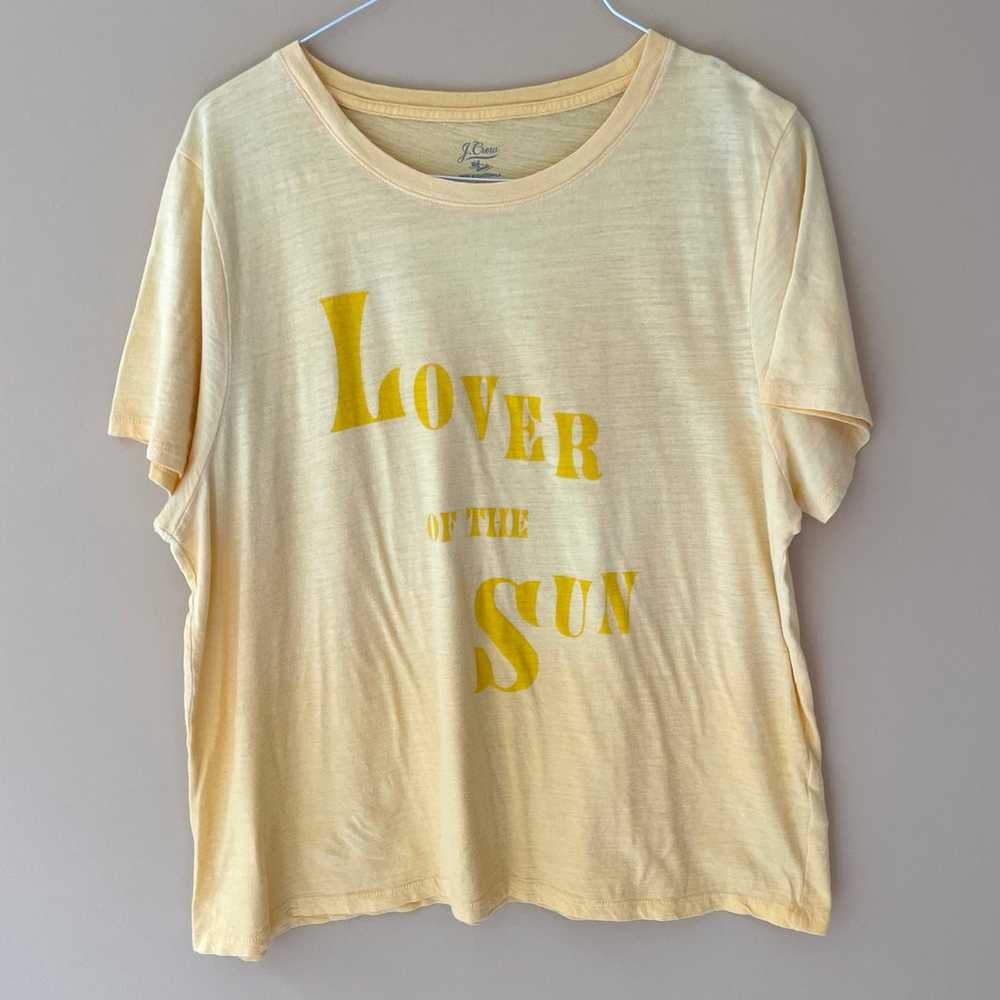 J.CREW Vintage cotton "Lover of the Sun" T-shirt - image 3