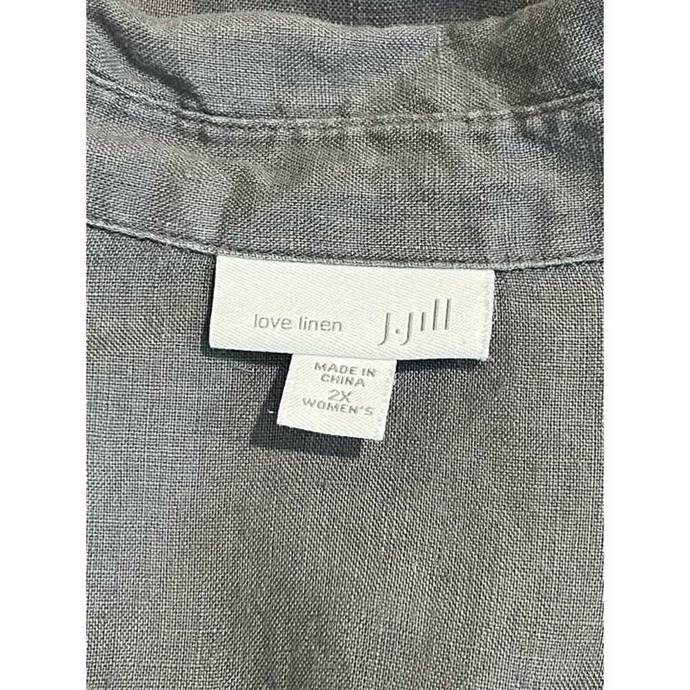 J. Jill Love Linen Button Front Relaxed Fit Long … - image 3