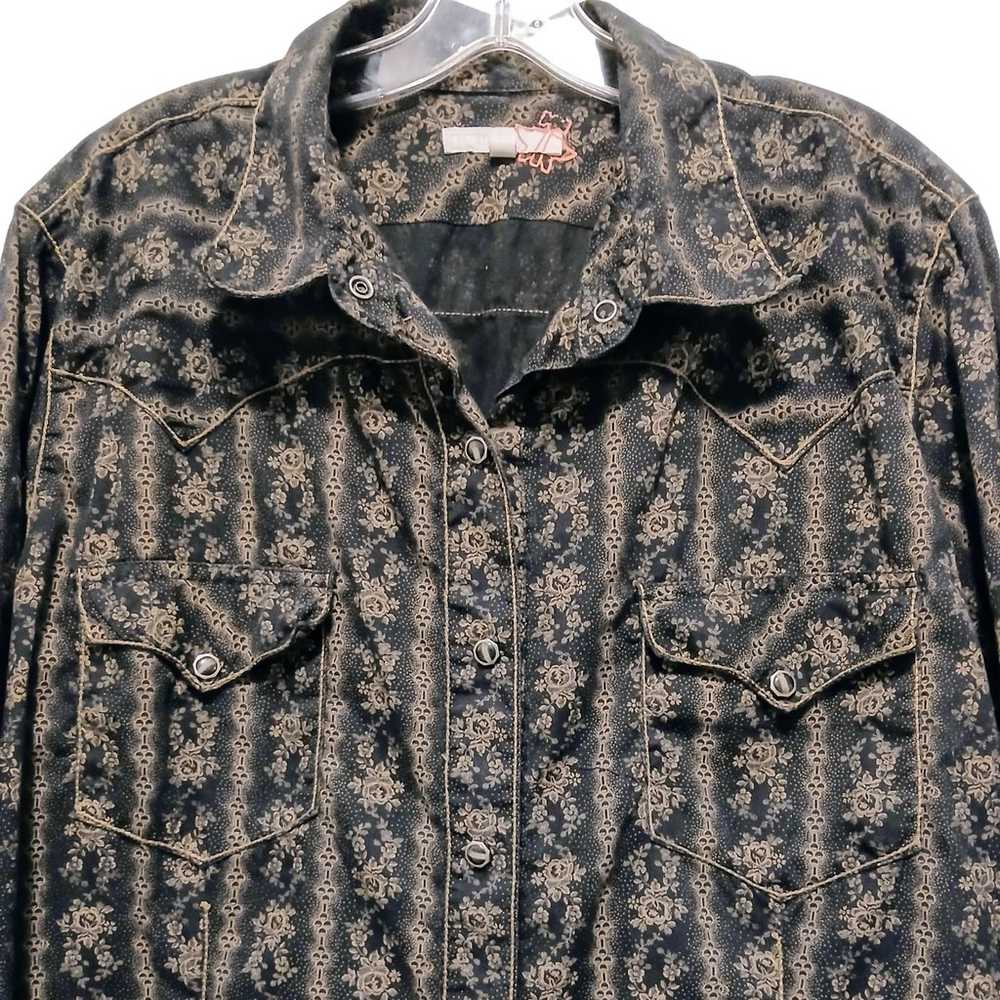 Women's Tin Haul Western Shirt with Pearl Snaps -… - image 2