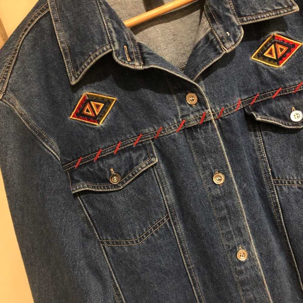 Vintage Denim Button Up Shirt - image 2