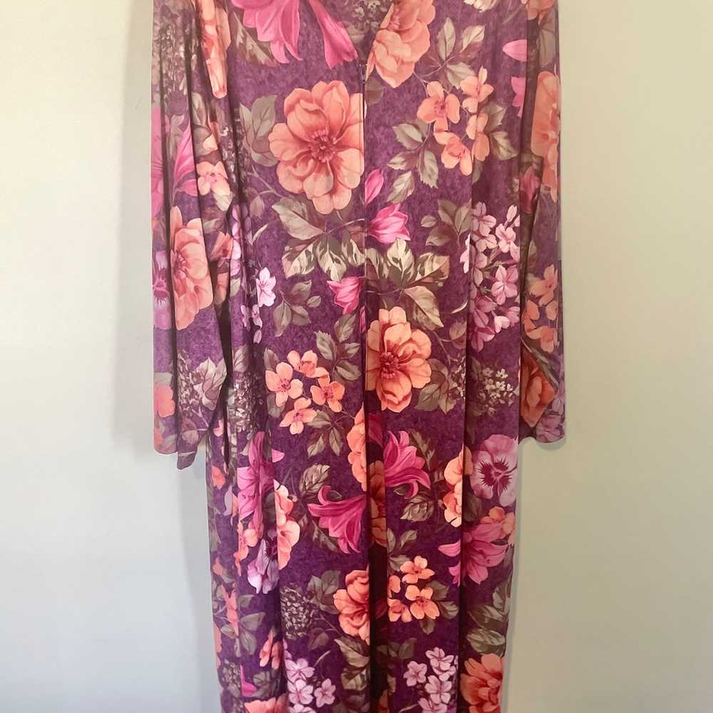 Vintage floral gown fits like 2X - image 1