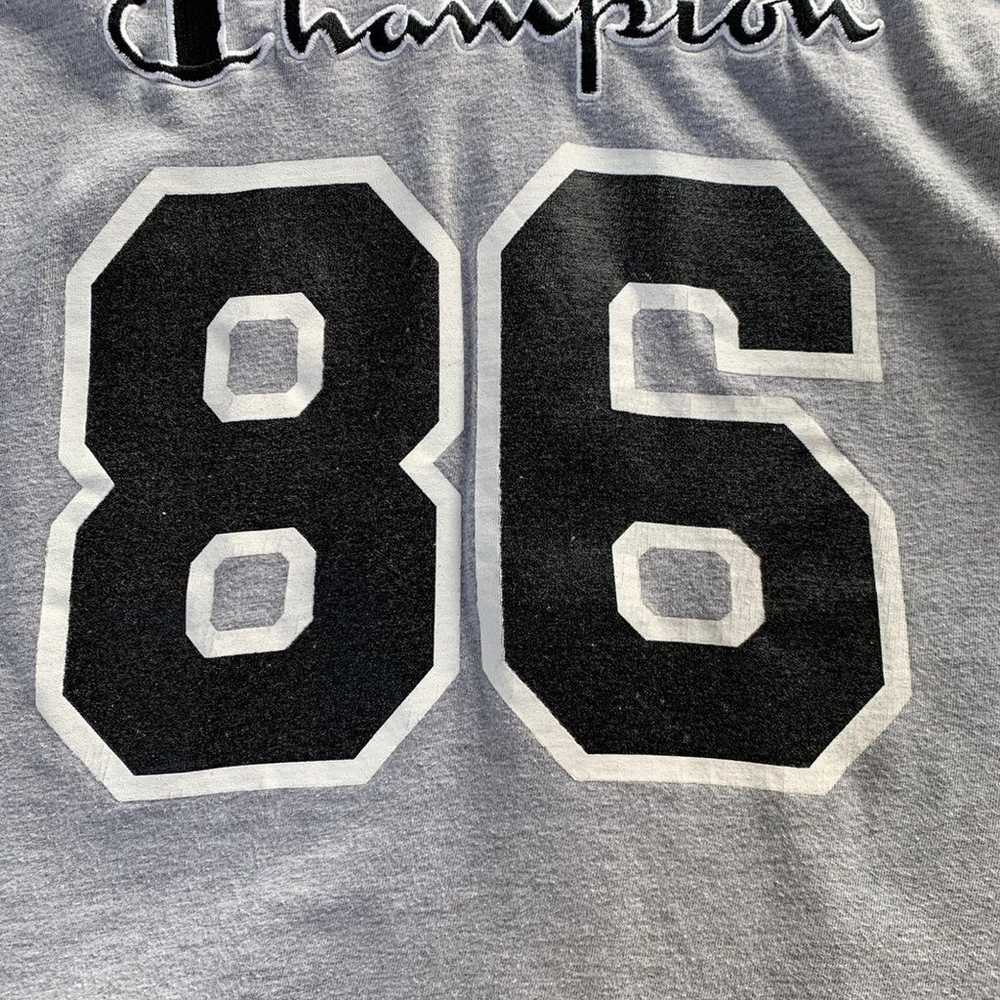 Vtg 80s Champion V neck tee embroidered - image 9