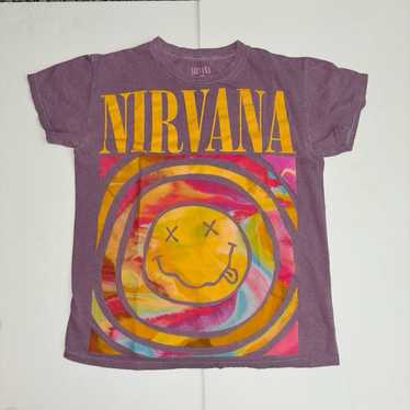 Nirvana Nevermind Smiley Grunge L/S Tie shops Dye M