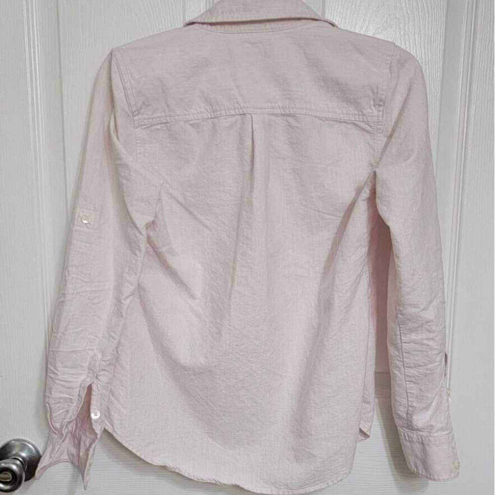 Vineyard Vines Top Sz 0 Pink Roll Tab Sleeve Cott… - image 3