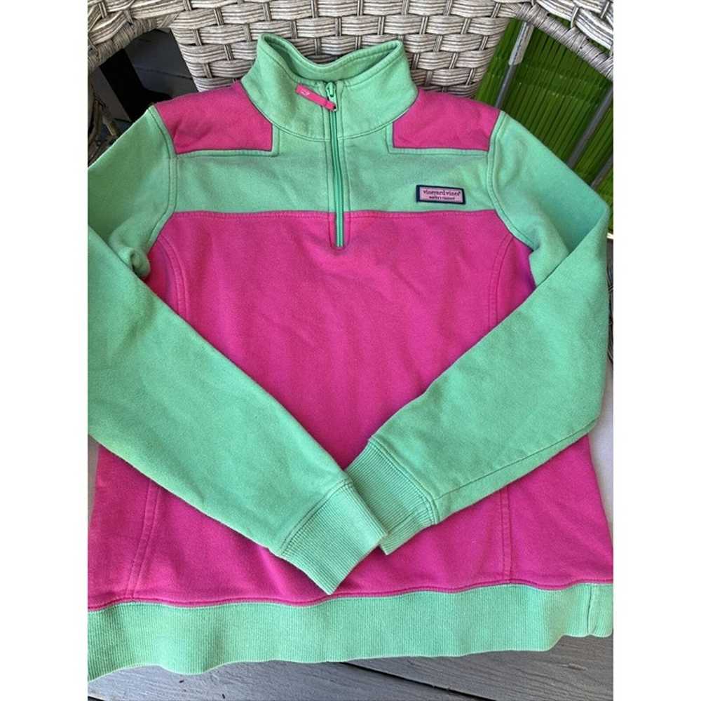 Vineyard Vines Shep Shirt Top Women’s XS Pink Gre… - image 1