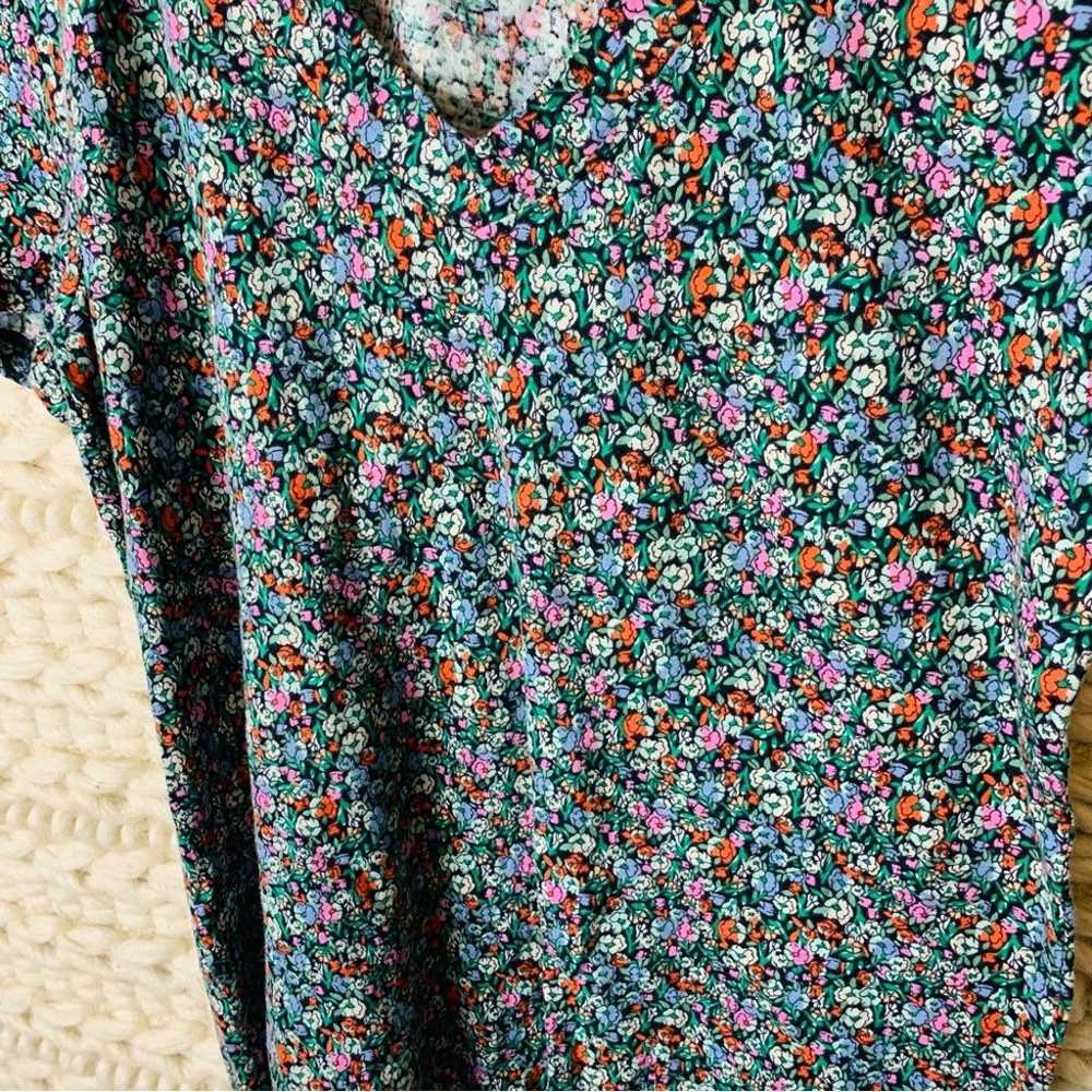 LOFT Vintage Soft Floral Print T-Shirt XS - image 4