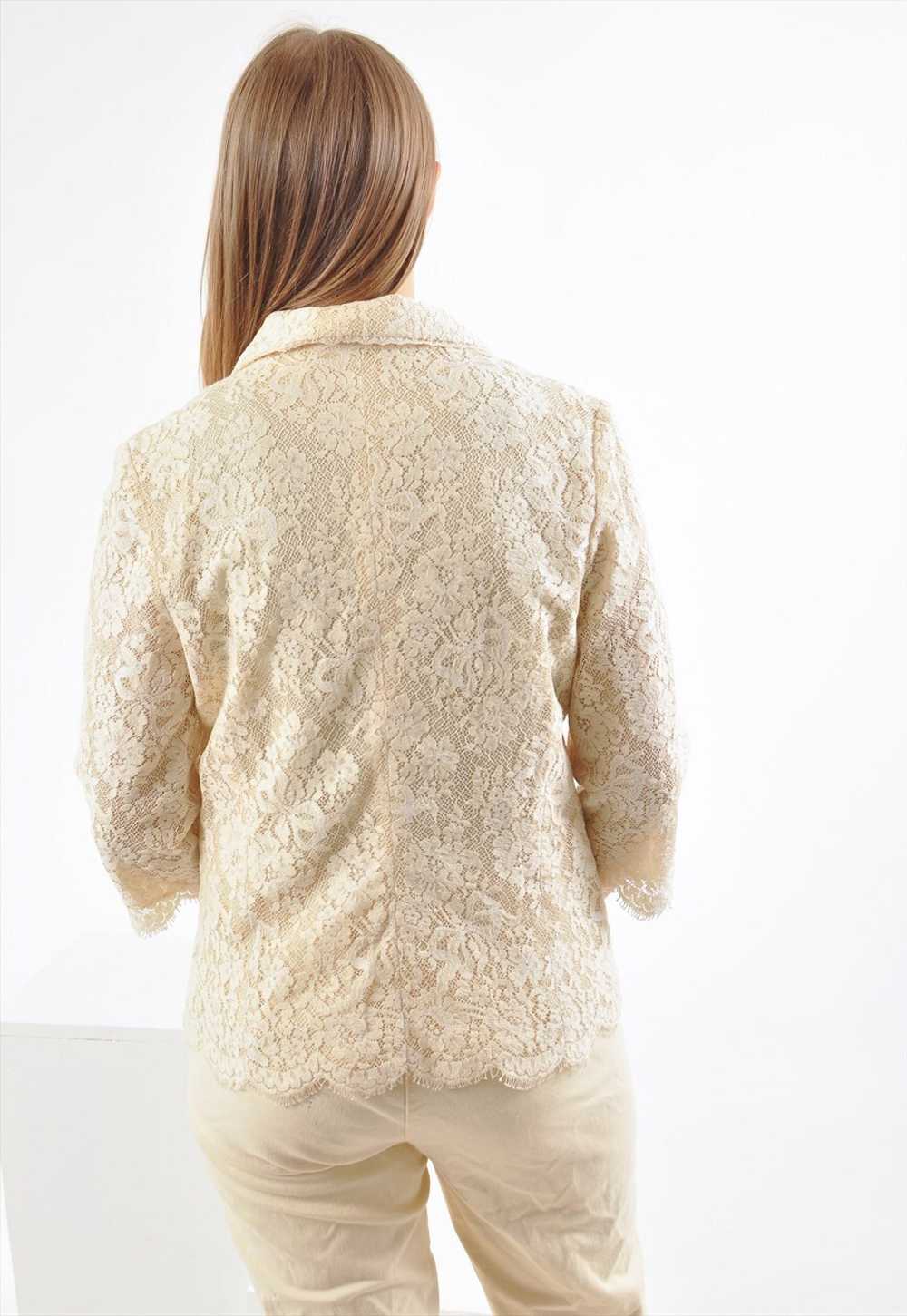 Vintage 90's CAROLINE CHARLES  jacket in beige - image 3