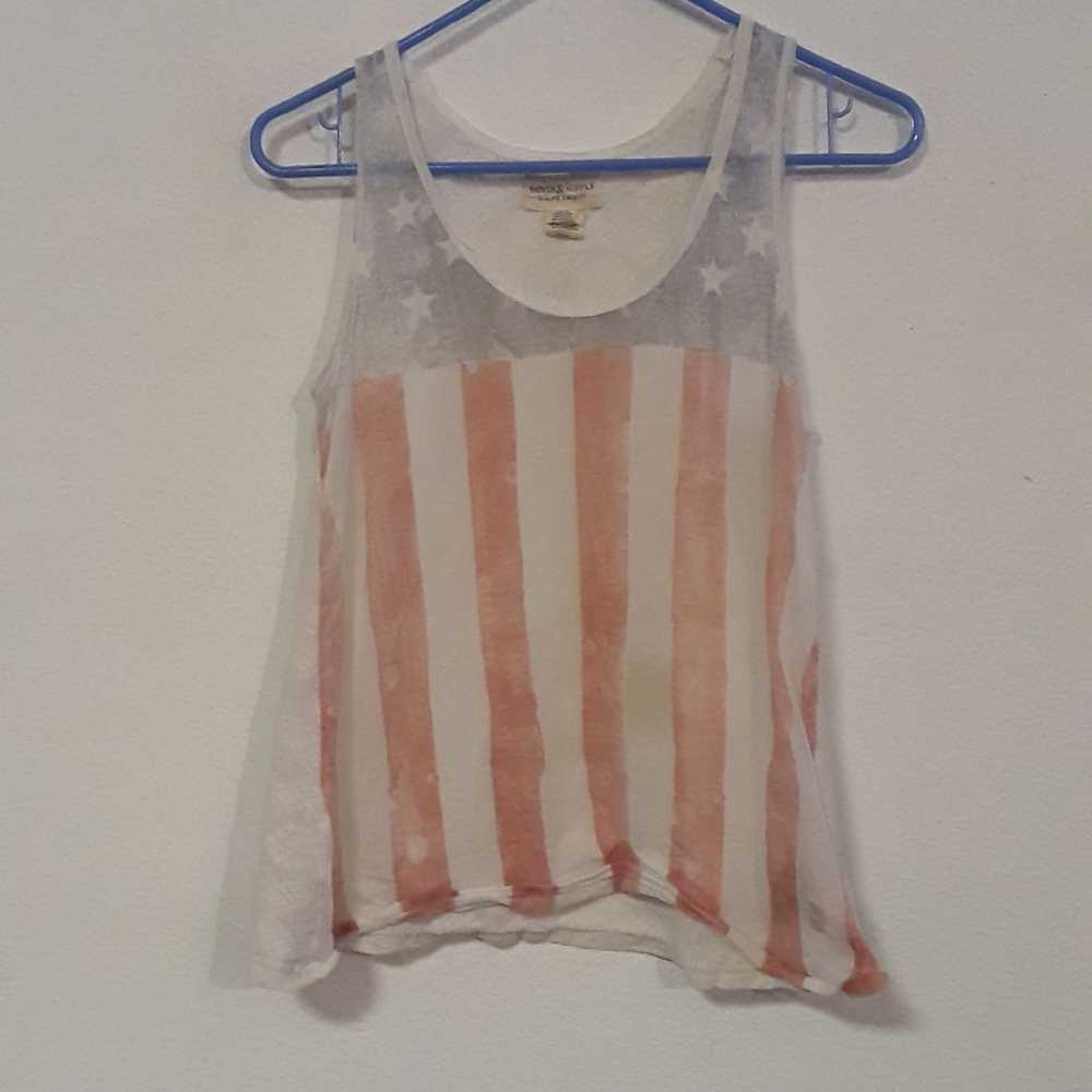 VTG. RALPH LAUREN FLAG DENIM & S XS TANK TOP - image 1