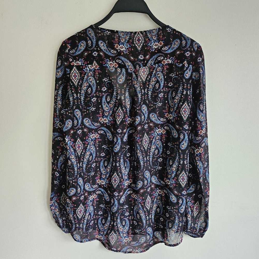 Attbetine vintage made in usa V neck paisley patt… - image 5