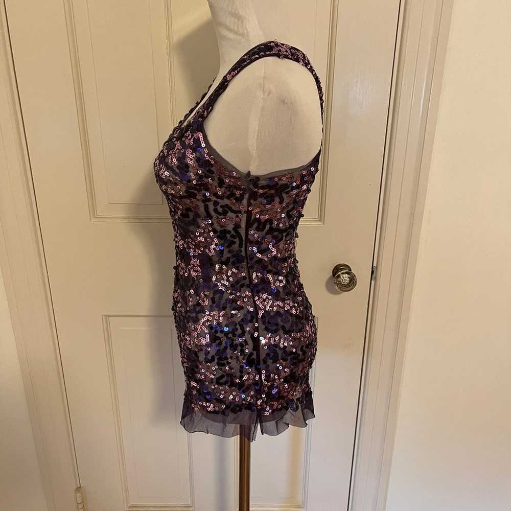 Vintage Wet Seal Sequin Gem Racer Back Knot Top P… - image 3