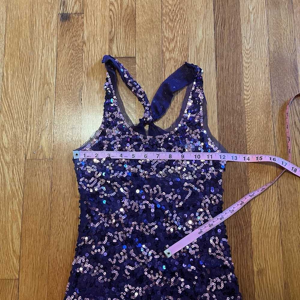 Vintage Wet Seal Sequin Gem Racer Back Knot Top P… - image 7