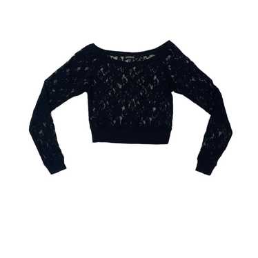 Vintage grunge black lace express long sleeve - image 1