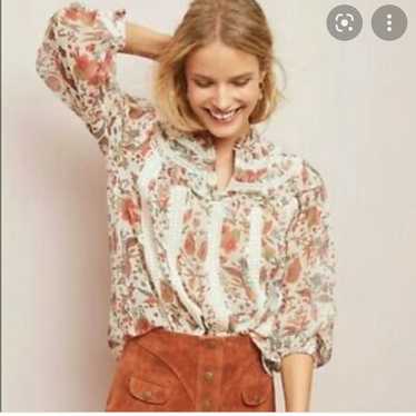 Feather Bone by Anthropologie elena blouse size 2 - image 1