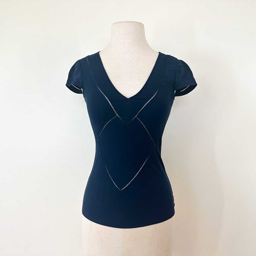 Vintage 90s-y2k Midnight Blue Silk Bias Cut DKNY … - image 1