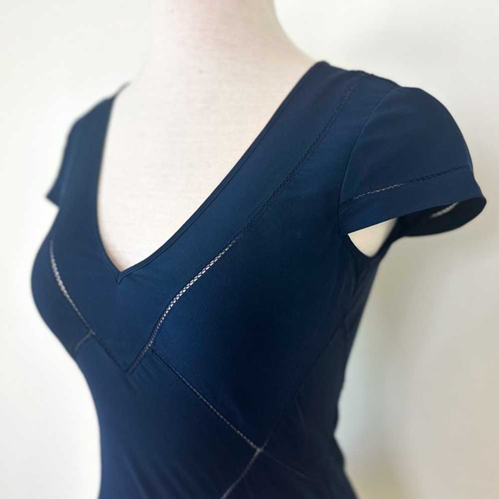 Vintage 90s-y2k Midnight Blue Silk Bias Cut DKNY … - image 2