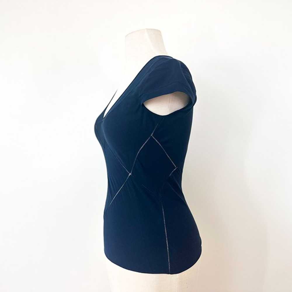 Vintage 90s-y2k Midnight Blue Silk Bias Cut DKNY … - image 4