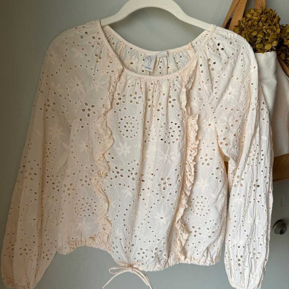 Women’s Joie Cream Eyelet Crop - image 1