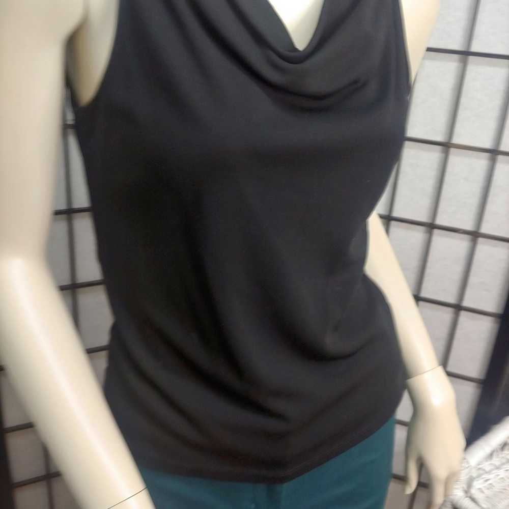 DKNY petite black cowl tank blouse - image 12