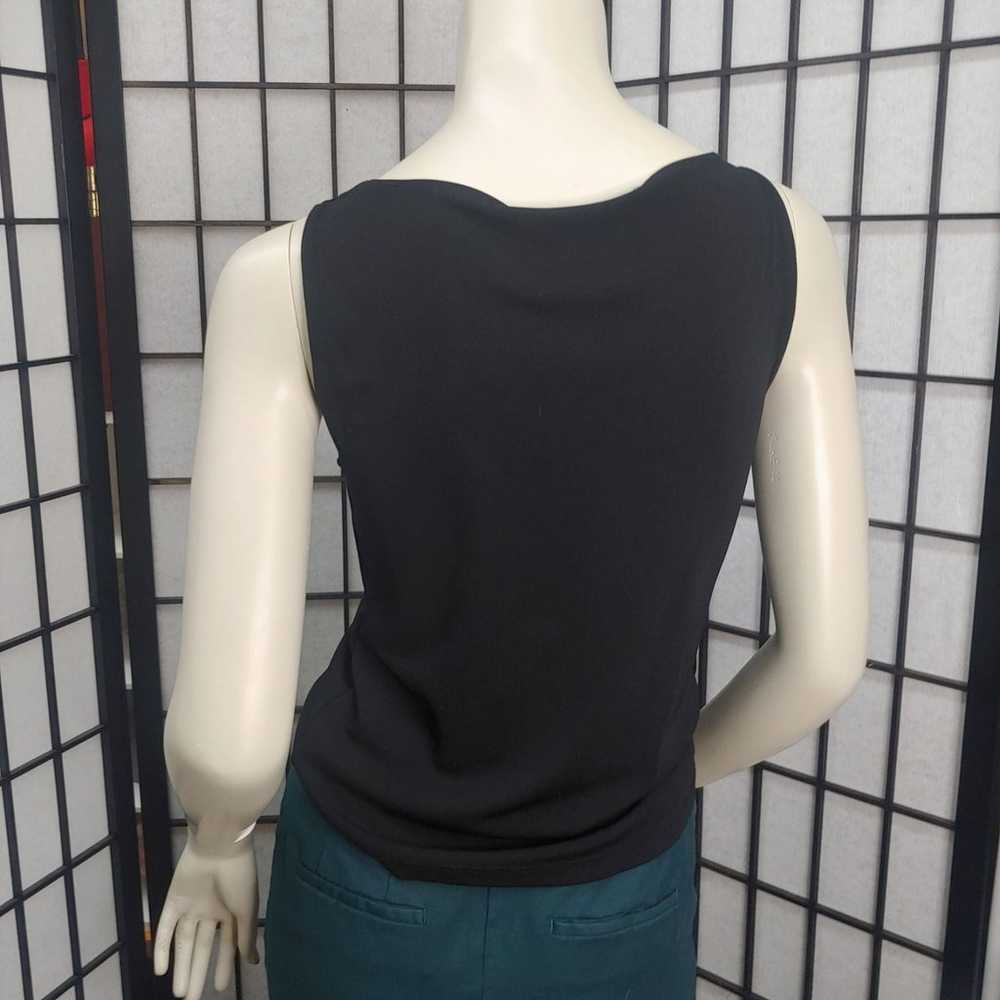 DKNY petite black cowl tank blouse - image 8