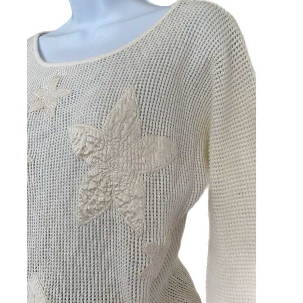 Vintage 70s Louis London Cotton Loose Knit Net St… - image 2