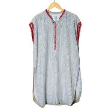 Johnny Was Hickory Stripe Oversize Cotton Tunic Em