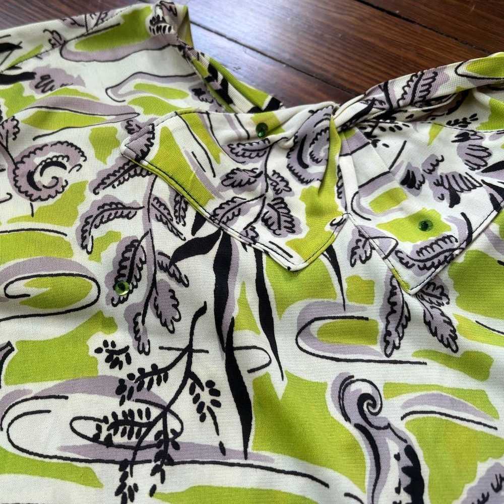 Vintage Tropical Printed Blouse - image 2