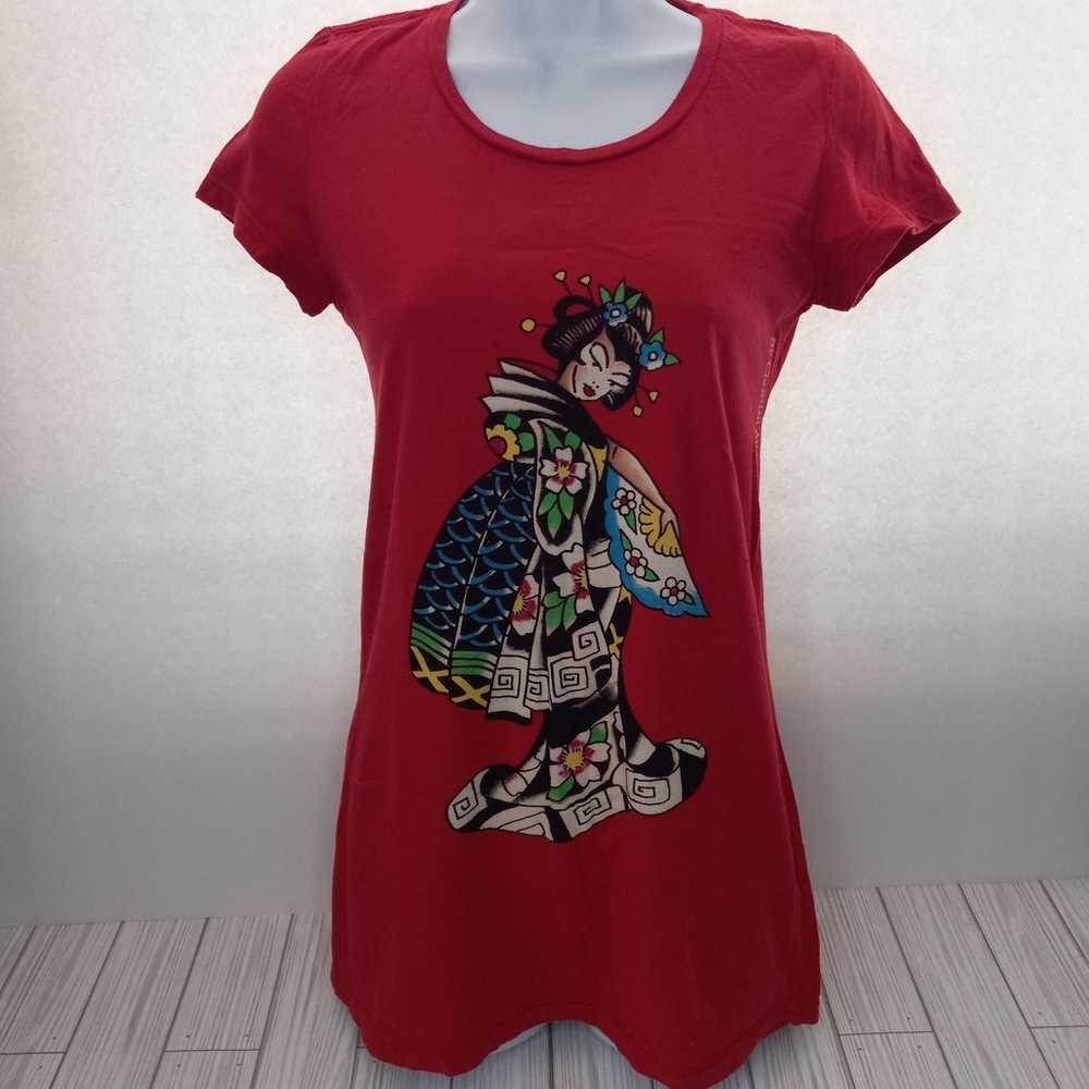 Vintage ED Hardy Geisha Graphic Tee - image 1