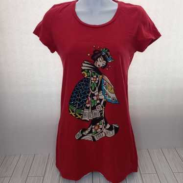 Vintage ED Hardy Geisha Graphic Tee