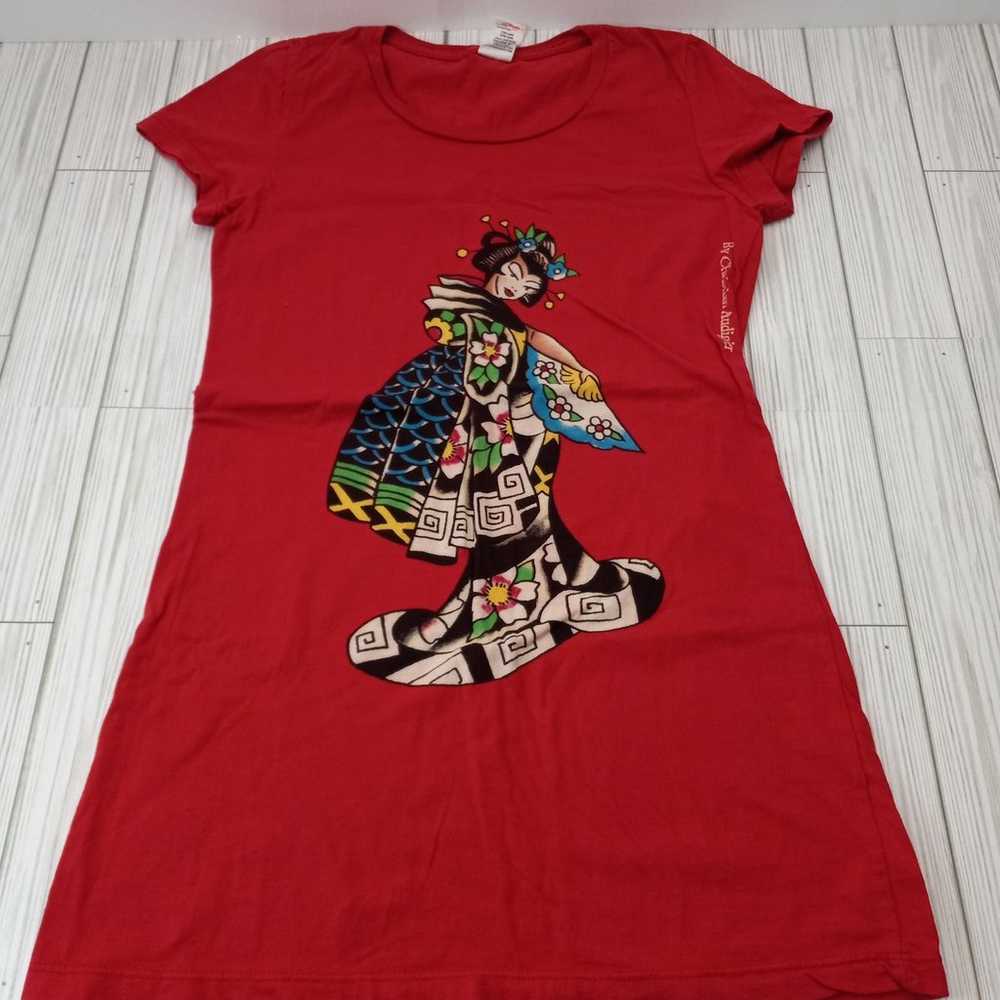 Vintage ED Hardy Geisha Graphic Tee - image 3