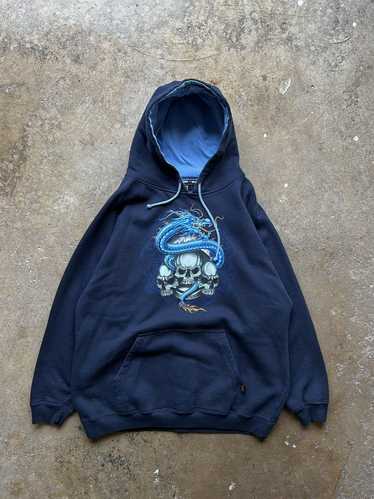 Streetwear × Vintage Y2K TOP HEAVY SKULLS HOODIE