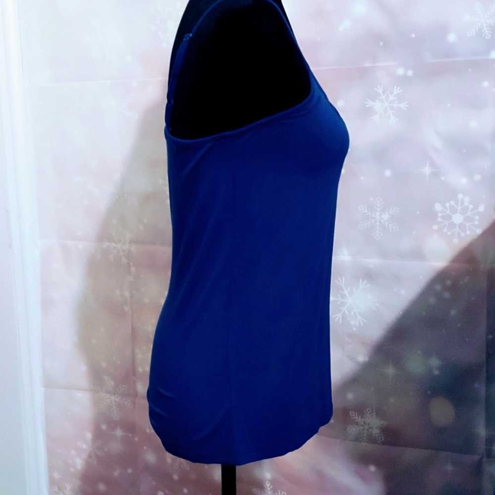 VINTAGE MOSSIMO ROYAL BLUE PLEATED NECKLINE TANK … - image 2