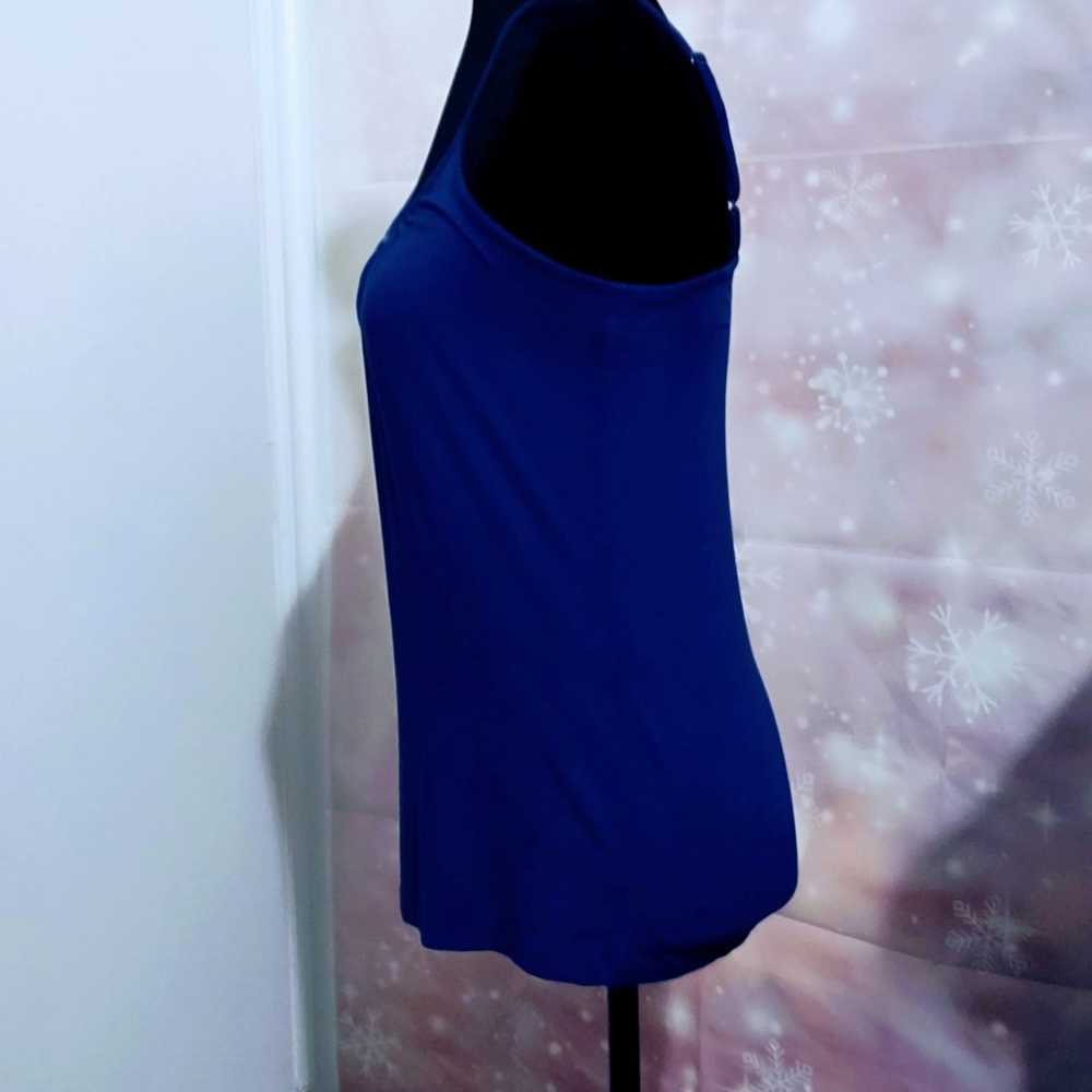 VINTAGE MOSSIMO ROYAL BLUE PLEATED NECKLINE TANK … - image 3