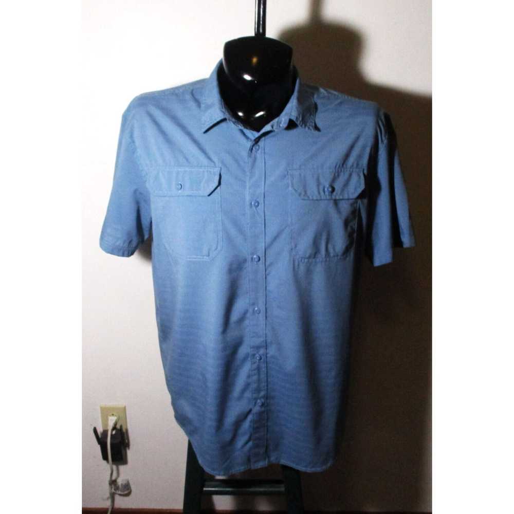 Prana Men's PRANA Blue Short Sleeve Button Shirt … - image 1