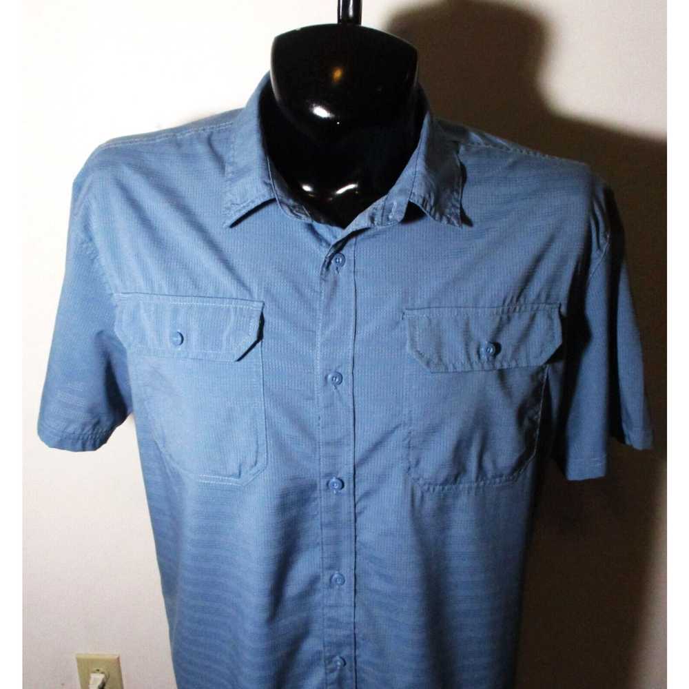 Prana Men's PRANA Blue Short Sleeve Button Shirt … - image 2