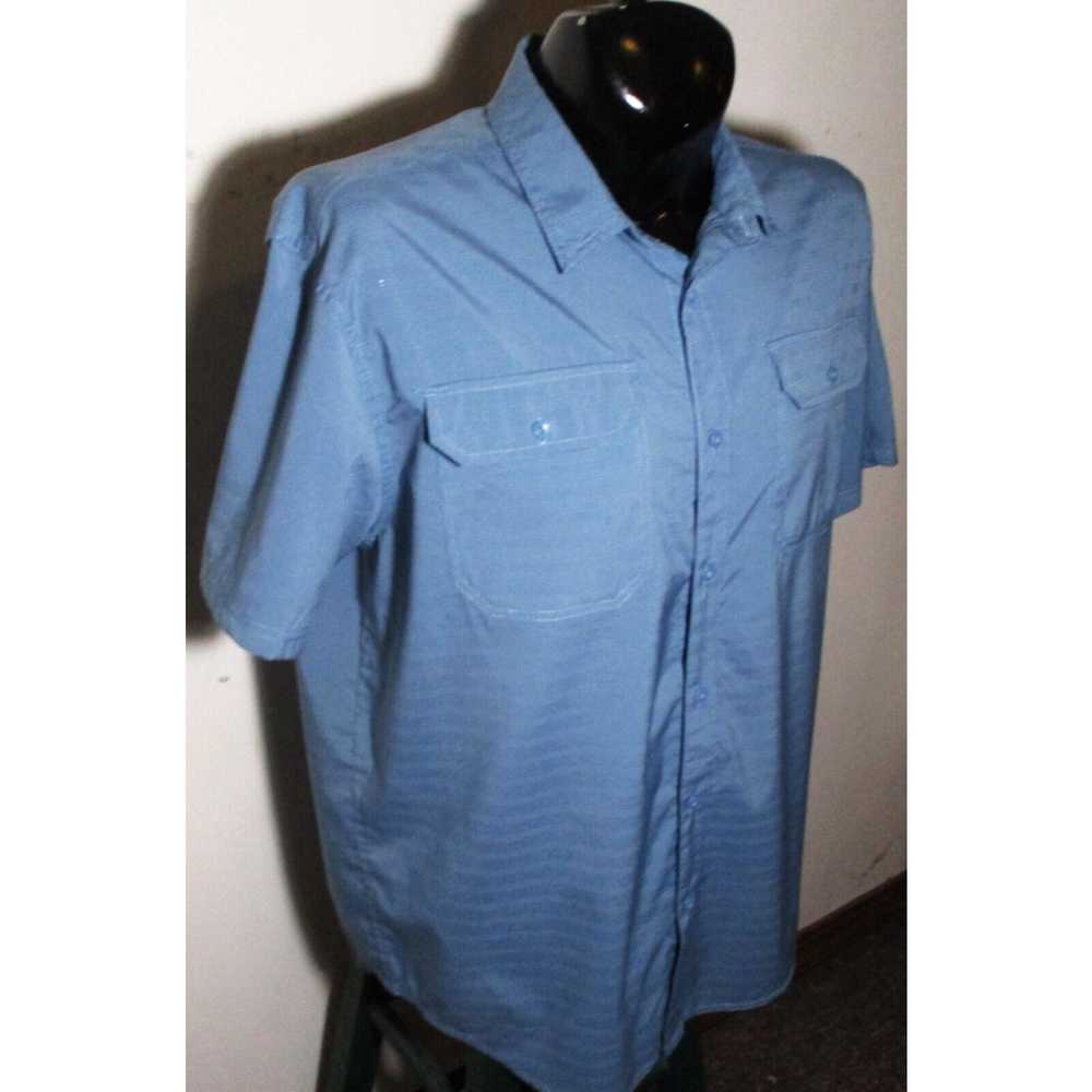 Prana Men's PRANA Blue Short Sleeve Button Shirt … - image 3