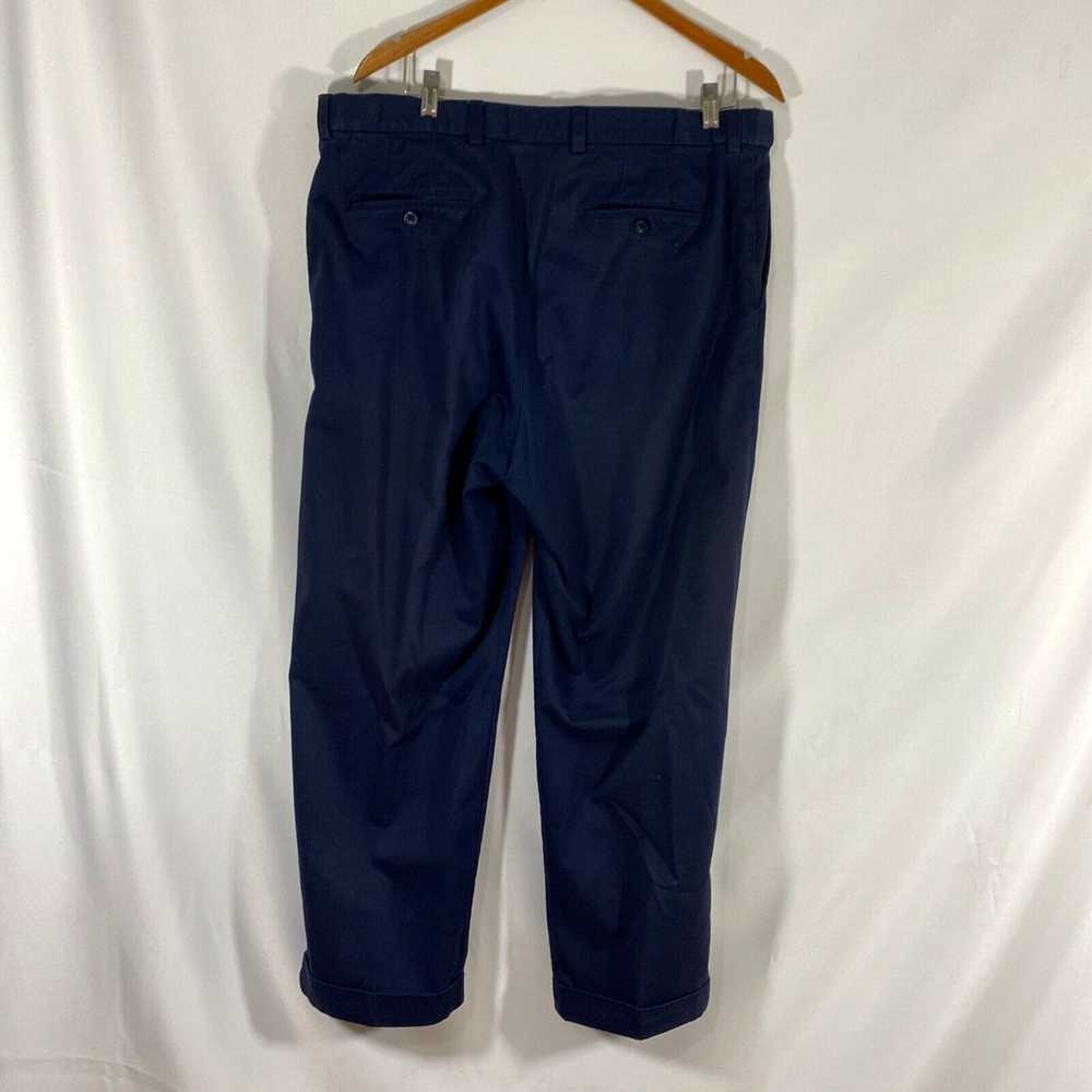 Vintage Puritan Mens Blue Pleated Slash Pocket Cu… - image 2