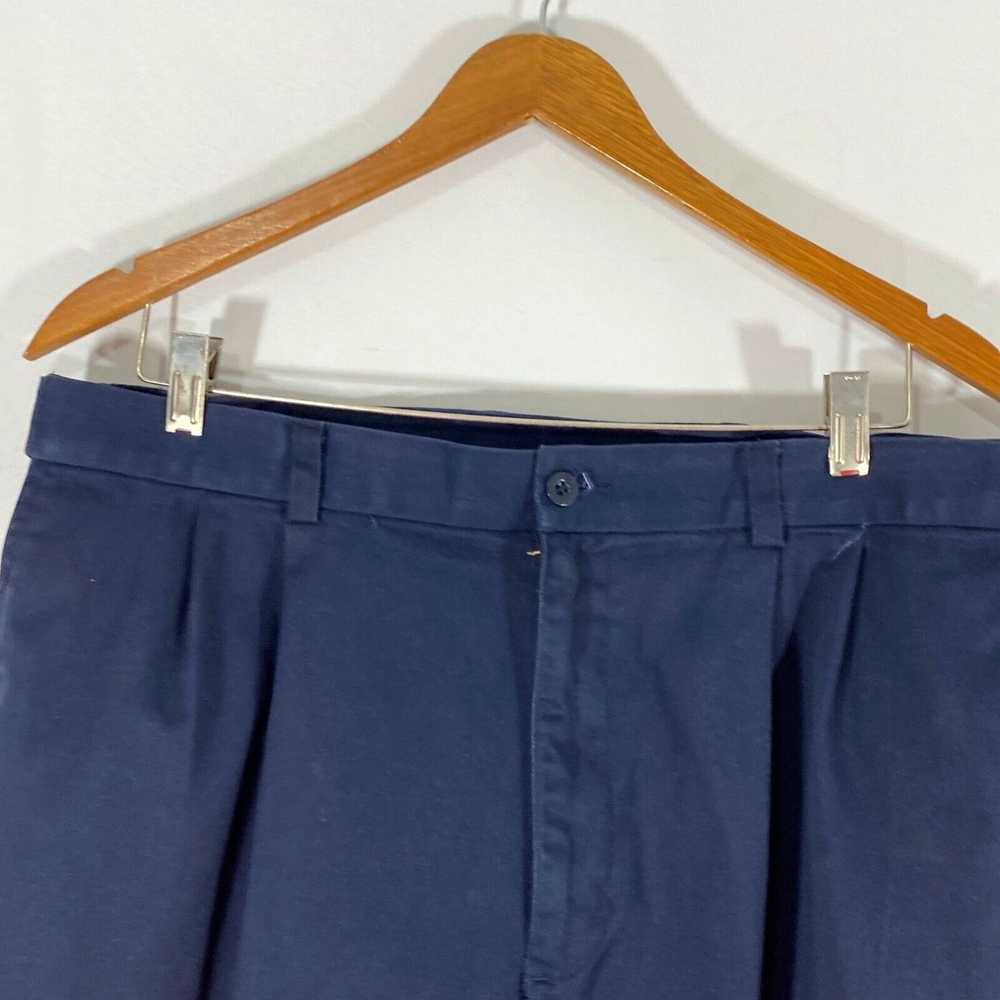 Vintage Puritan Mens Blue Pleated Slash Pocket Cu… - image 3