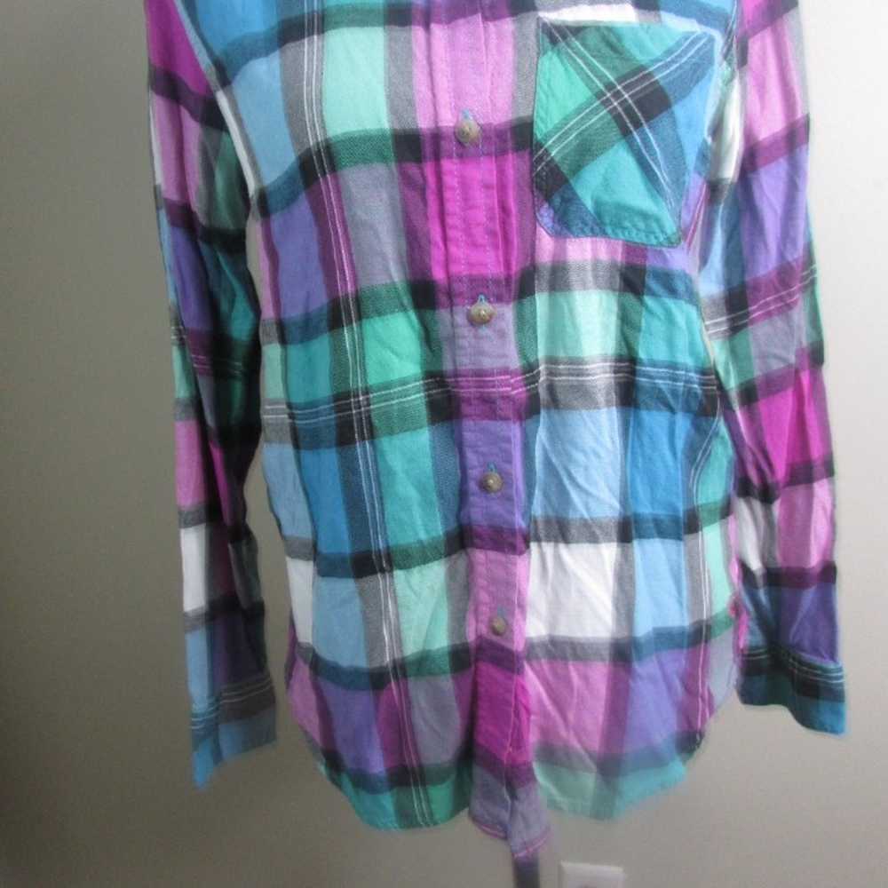 American Eagle Vintage Boyfriend Plaid Shirt S Bu… - image 4