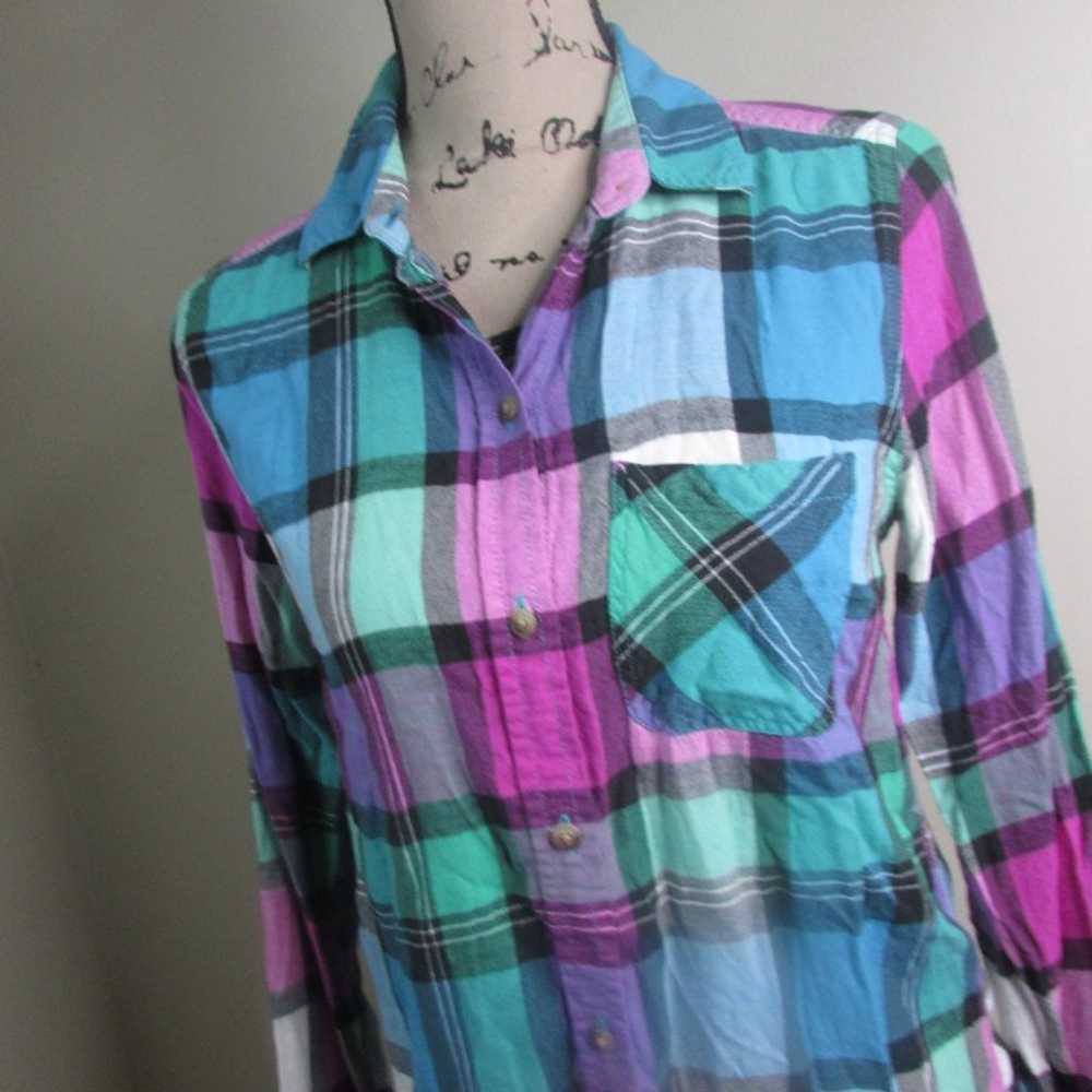 American Eagle Vintage Boyfriend Plaid Shirt S Bu… - image 5