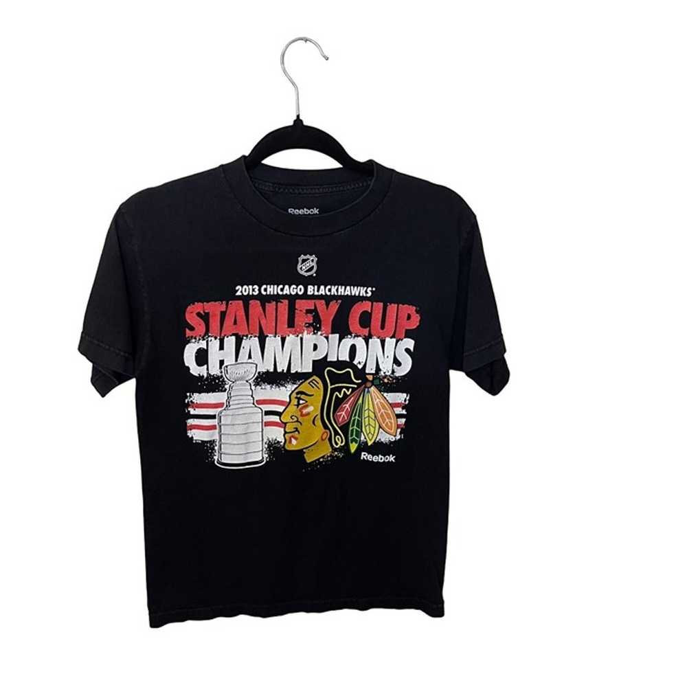 Reebok 2013 Blackhawks Stanley Cup Champion T-Shi… - image 1