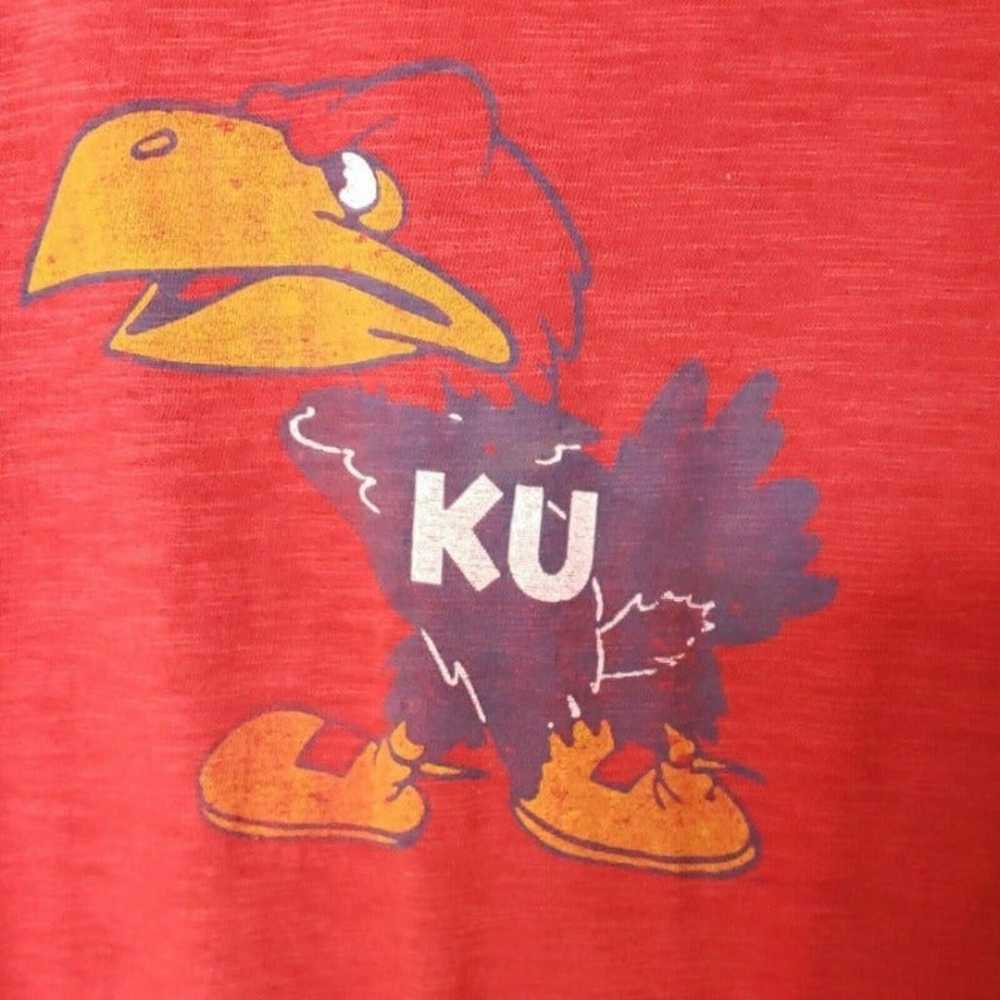 University Of Kansas  Vintage Look Shirt - image 3