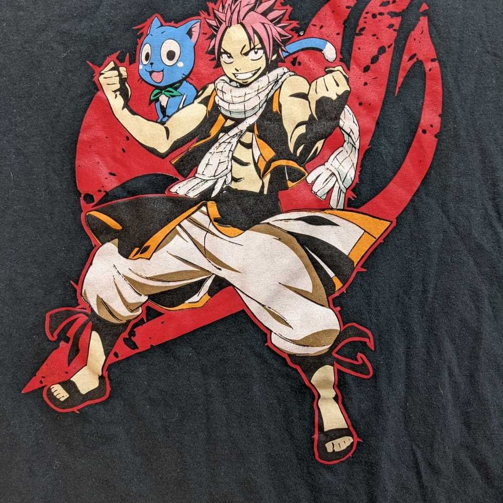 Vintage Look Fairy Tail Anime Large Print T-Shirt… - image 2