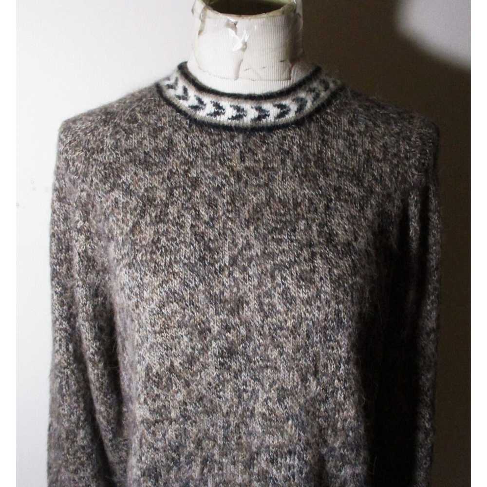 Vintage Women's Taupe Mohair Wool Long Sleeve Swe… - image 2