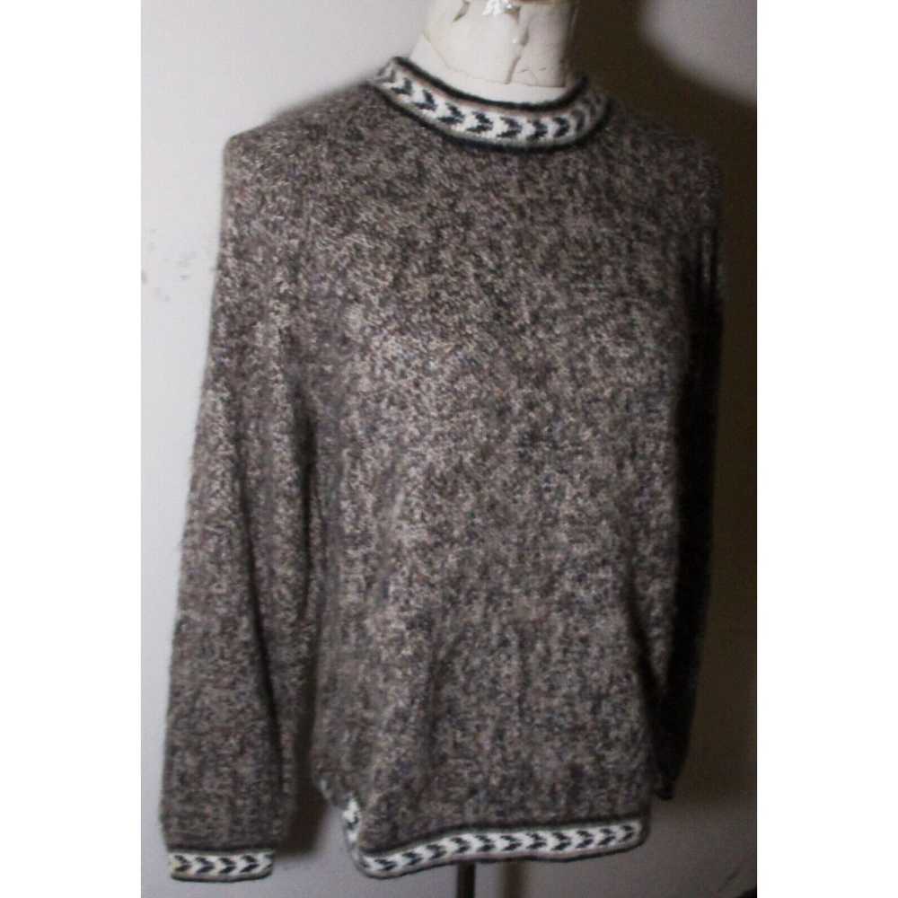 Vintage Women's Taupe Mohair Wool Long Sleeve Swe… - image 3