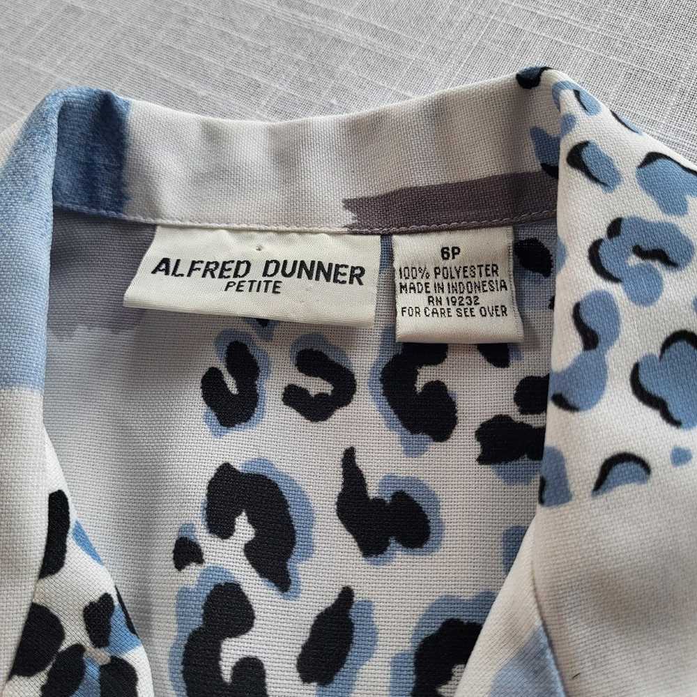 Alfred Dunner Animal Print Button Down (Blue) - S… - image 2