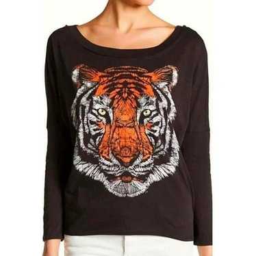 Chaser Vintage Jersey Tiger Long Sleeve Tee Off-T… - image 1