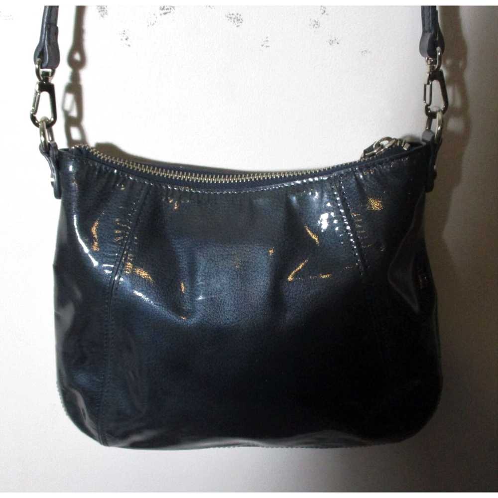 Vintage Women's MONSAC Blue Genuine Leather Shoul… - image 1